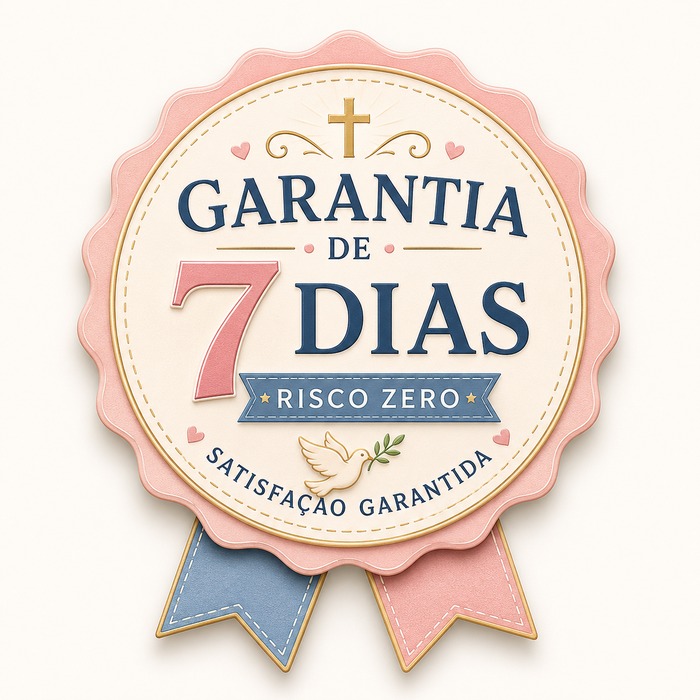 Selo de garantia de 7 dias, risco zero, satisfação garantida